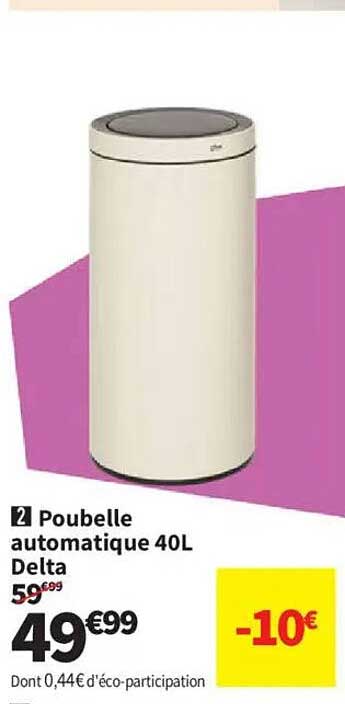 Poubelle automatique 40L Delta