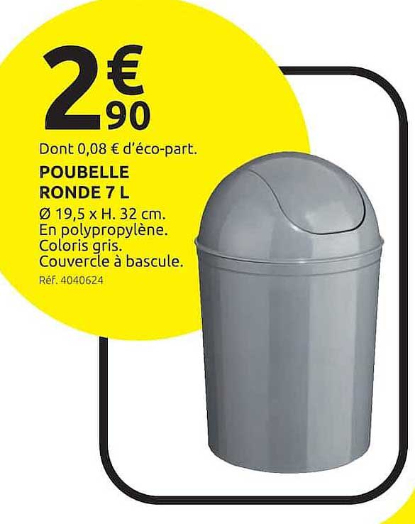 POUBELLE RONDE 7 L