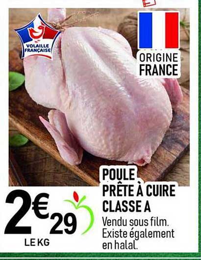 POULE PRÊTE À CUIRE CLASSE A