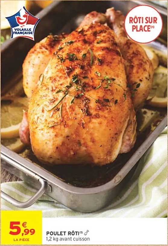 POULET RÔTI 1,2 kg avant cuisson