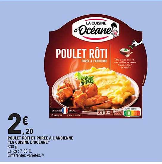 POULET RÔTI ET PURÉE À L'ANCIENNE «LA CUISINE D'OCEANE»