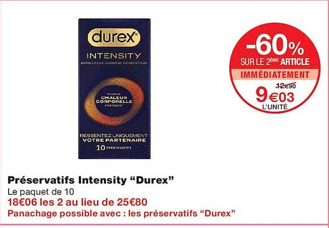 Préservatifs Intensity “Durex”