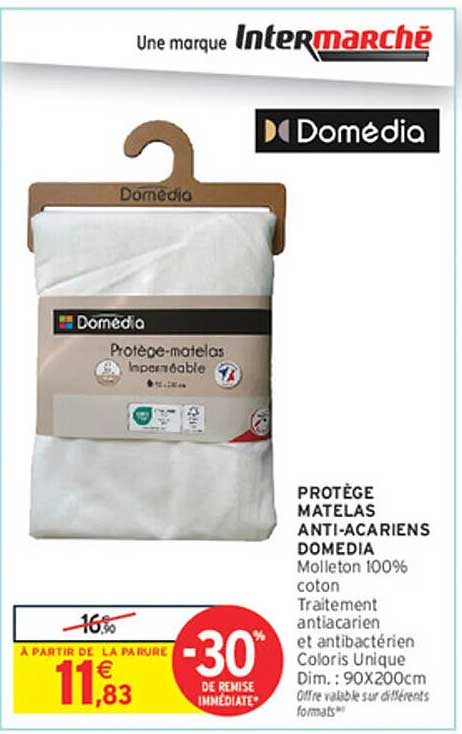 PROTÈGE MATELAS ANTI-ACARIENS DOMEDIA