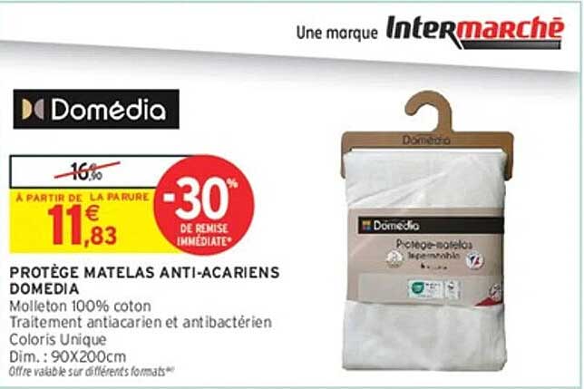 PROTÈGE MATELAS ANTI-ACARIENS DOMEDIA