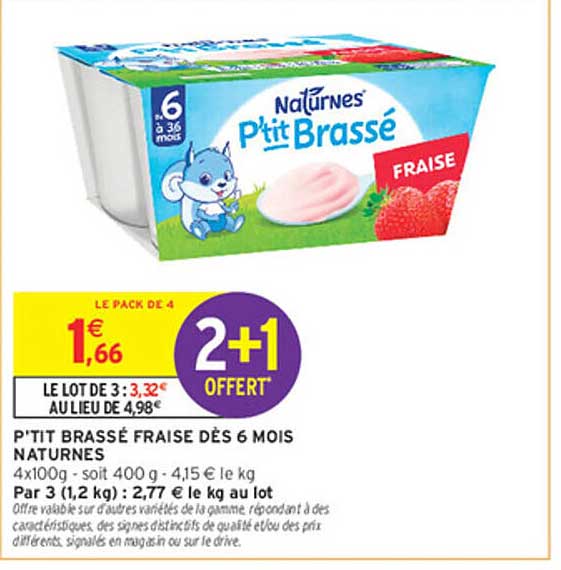 P'TIT BRASSÉ FRAISE DÈS 6 MOIS NATURNES