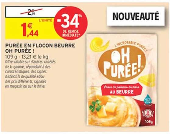 PURÉE EN FLOCON BEURRE OH PURÉE !