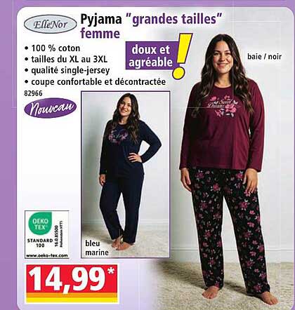 Pyjama “grandes tailles” femme