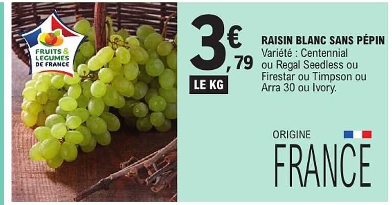 RAISIN BLANC SANS PÉPIN