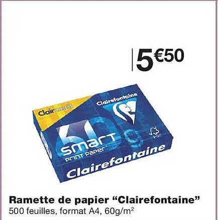 Ramette de papier “Clairefontaine”