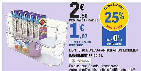RANGEMENT FRIGO 4 L