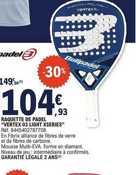 RAQUETTE DE PADEL "VERTEX 03 LIGHT XSERIES"