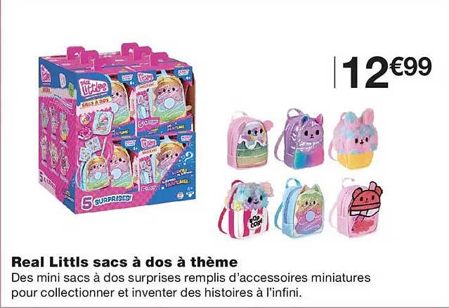Real Litls sacs à dos à thème