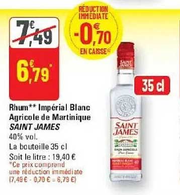 Réduction immédiate -0,70 en caisse
