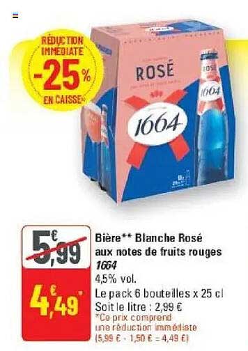 RÉDUCTION IMMÉDIATE -25% EN CAISSE