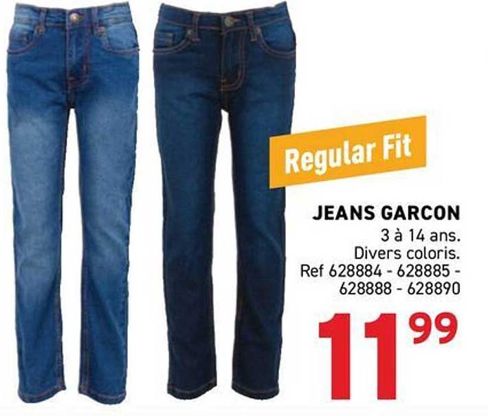 Regular Fit JEANS GARCON 3 à 14 ans. Divers coloris. Ref 628884 - 628885 - 628888 - 628890