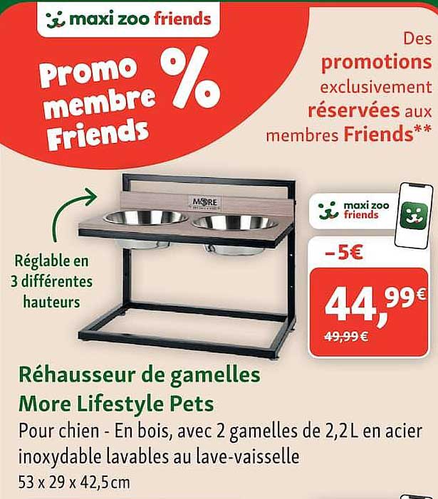 Réhausseur de gamelles More Lifestyle Pets