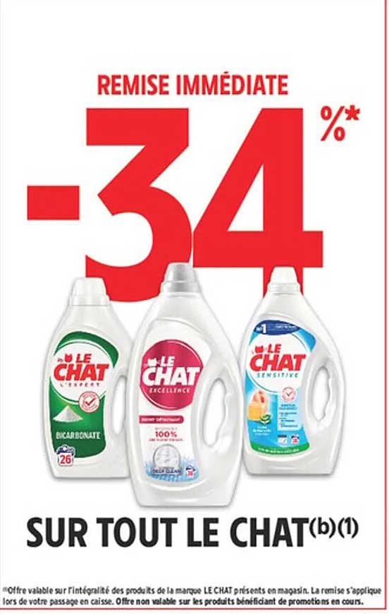 REMISE IMMÉDIATE -34% SUR TOUT LE CHAT