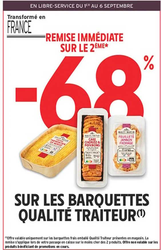 REMISE IMMÉDIATE SUR LE 2ÈME*