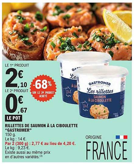 RILLETTES DE SAUMON À LA CIBOULETTE “GASTROMER”