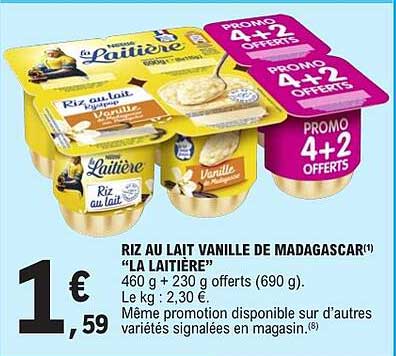 RIZ AU LAIT VANILLE DE MADAGASCAR «LA LAITIÈRE»