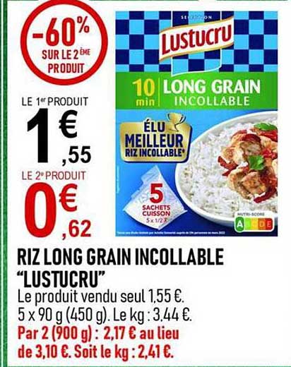 RIZ LONG GRAIN INCOLLABLE “LUSTUCRU”