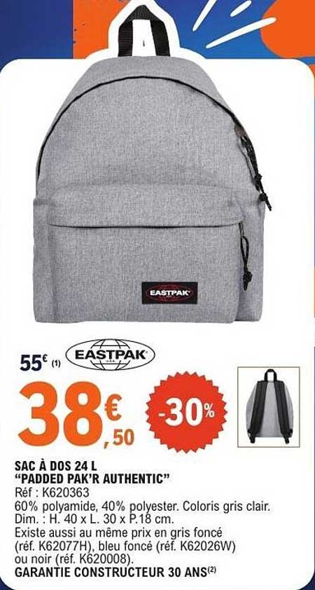 SAC À DOS 24 L “PADDED PAK’R AUTHENTIC”