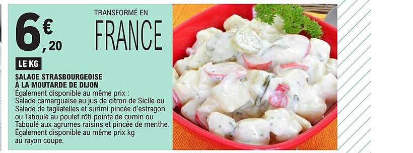 SALADE STRASBOURGEOISE À LA MOUTARDE DE DIJON