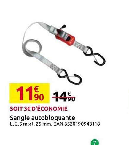 Sangle autobloquante