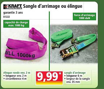 Sangle d’arrimage ou élingue