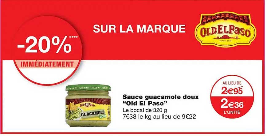 Sauce guacamole doux “Old El Paso”