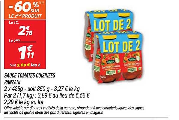 SAUCE TOMATES CUISINÉES PANZANI