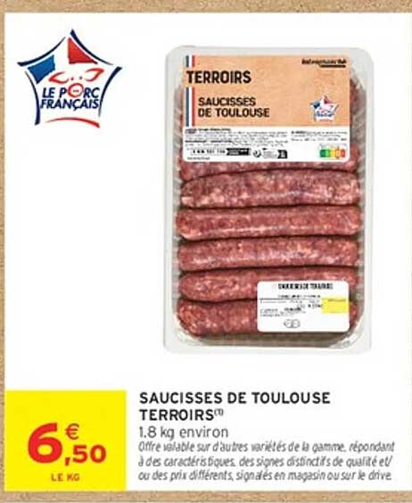 SAUCISSES DE TOULOUSE TERROIRS®