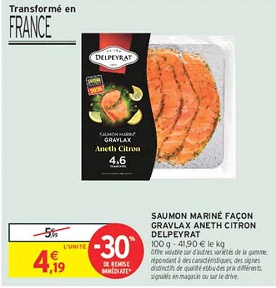 SAUMON MARINÉ FAÇON GRAVLAX ANETH CITRON DELPEYRAT