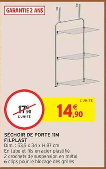 SÉCHOIR DE PORTE 11M FILPLAST