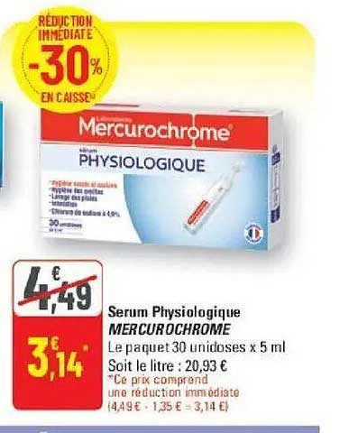 Serum Physiologique MERCUROCHROME