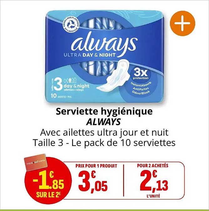 Serviette hygiénique ALWAYS