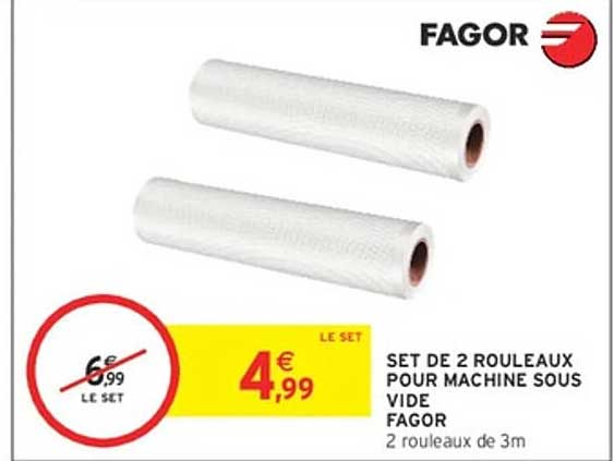 SET DE 2 ROULEAUX POUR MACHINE SOUS VIDE FAGOR