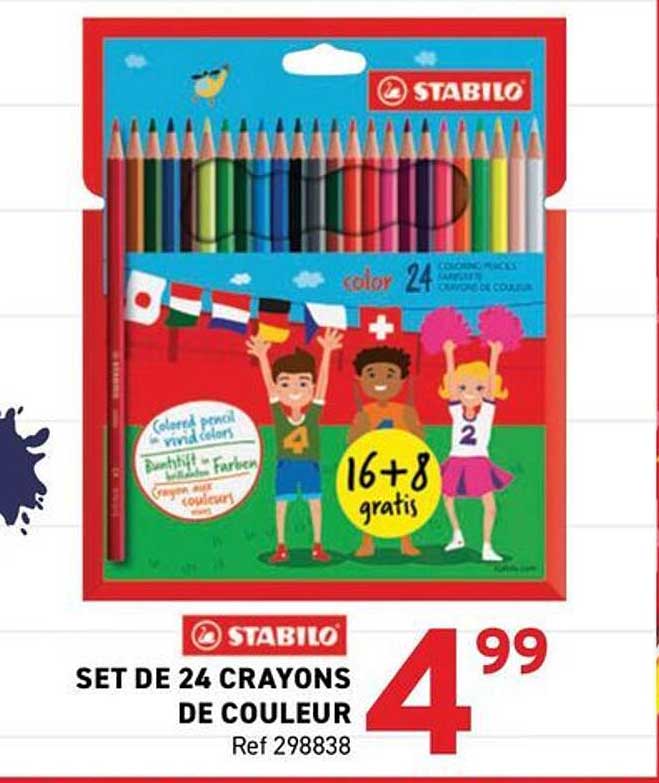 SET DE 24 CRAYONS DE COULEUR