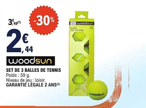 SET DE 3 BALLES DE TENNIS