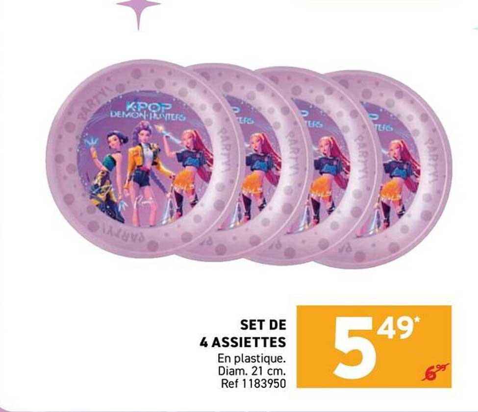 SET DE 4 ASSIETTES