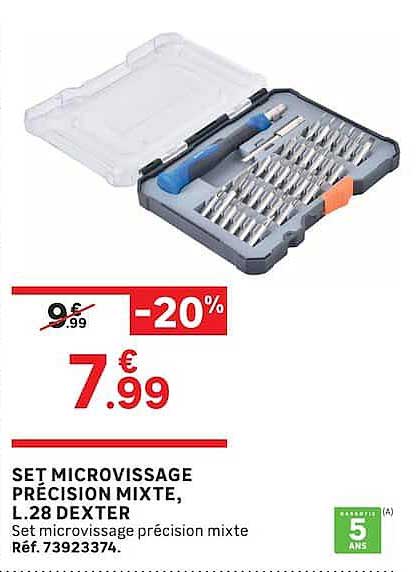 SET MICROVISSAGE PRÉCISION MIXTE, L.28 DEXTER