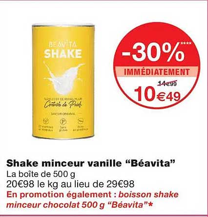 Shake minceur vanille “Béavita”