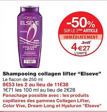 Shampooing collagen lifter “Elseve”
