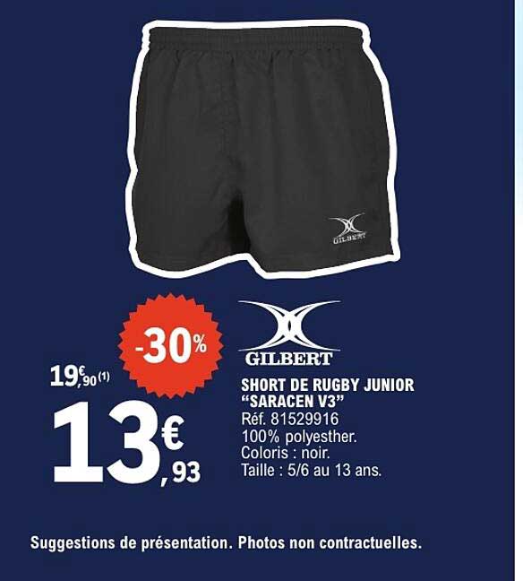SHORT DE RUGBY JUNIOR “SARACEN V3”