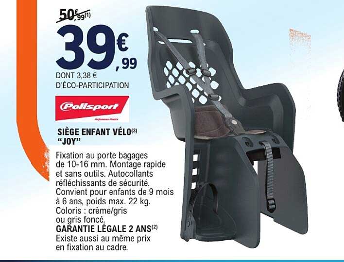 SIÈGE ENFANT VÉLO "JOY"