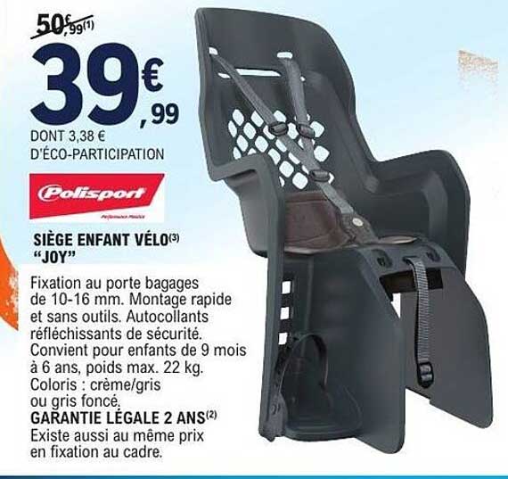 SIÈGE ENFANT VÉLO(3) “JOY”