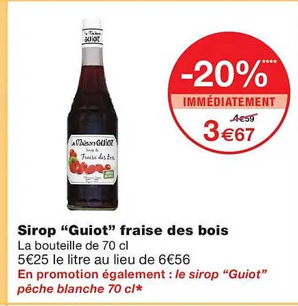 Sirop “Guiot” fraise des bois