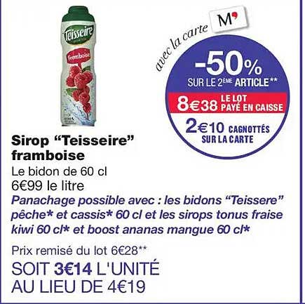 Sirop “Teisseire” framboise