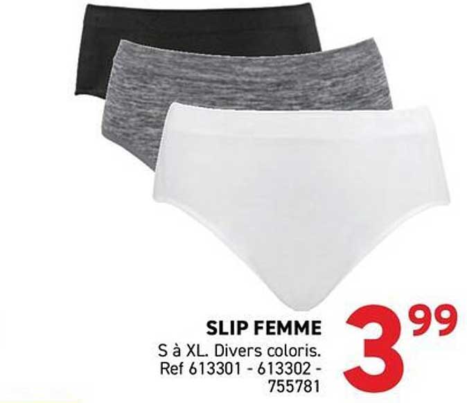 SLIP FEMME S à XL. Divers coloris. Ref 613301 - 613302 - 755781