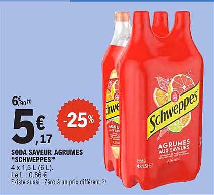SODA SAVEUR AGRUMES «SCHWEPPES»